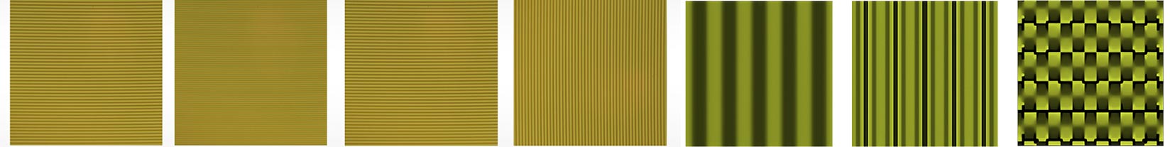 1×4、2×2级联光栅分束器中一级、二级光栅在线偏振光下形貌